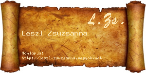 Leszl Zsuzsanna névjegykártya